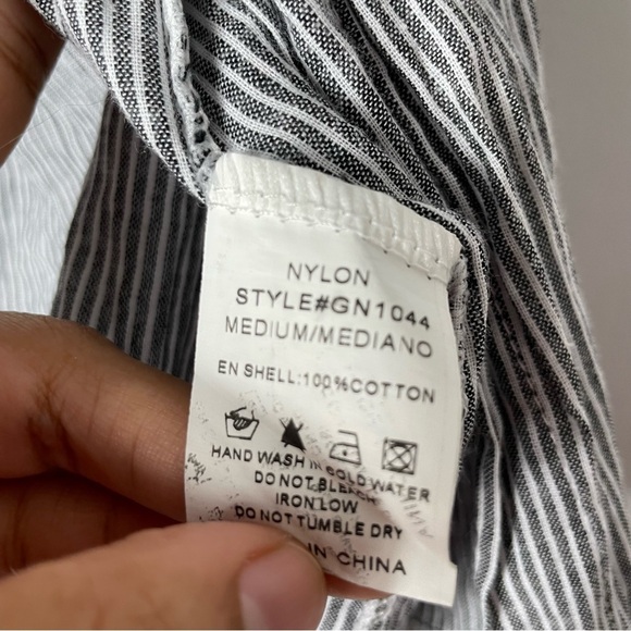 Nylon Apparel Embroidered Layover Layering Top Size M - Picture 6 of 9